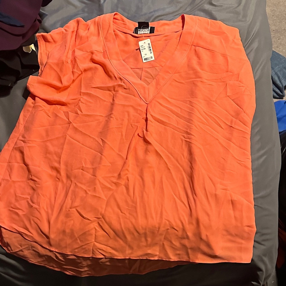 Fashion Bug Vibrant Orange Blouse